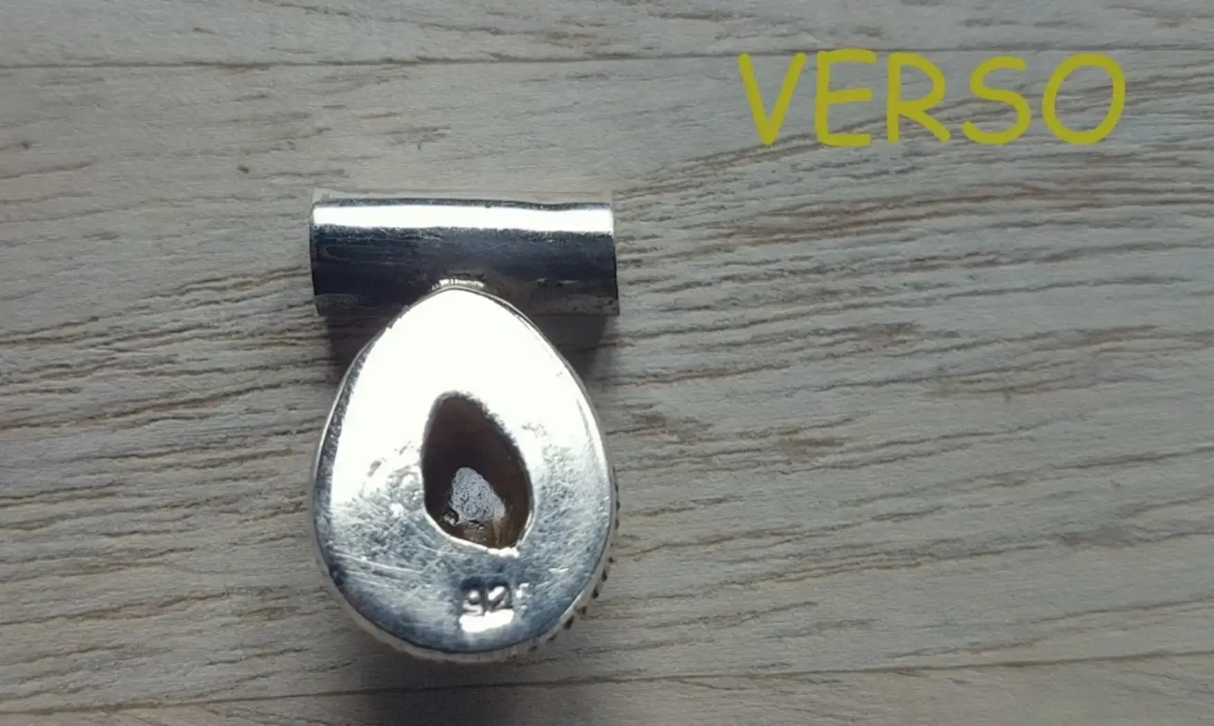 Citrine pierre pendentif & Argent