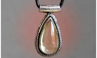 Citrine pierre pendentif & Argent