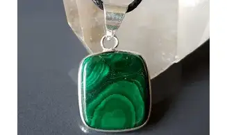 Malachite 3 & 925 Silver plated pendant