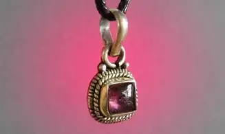 Amethyst & 925 Silver plated pendant