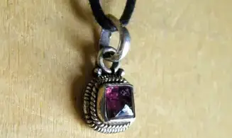 Améthyste pierre pendentif & Argent