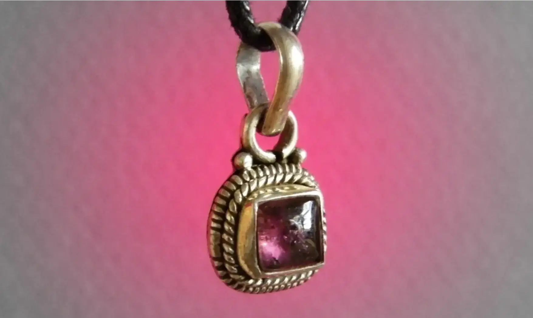 Amethyst & 925 Silver plated pendant