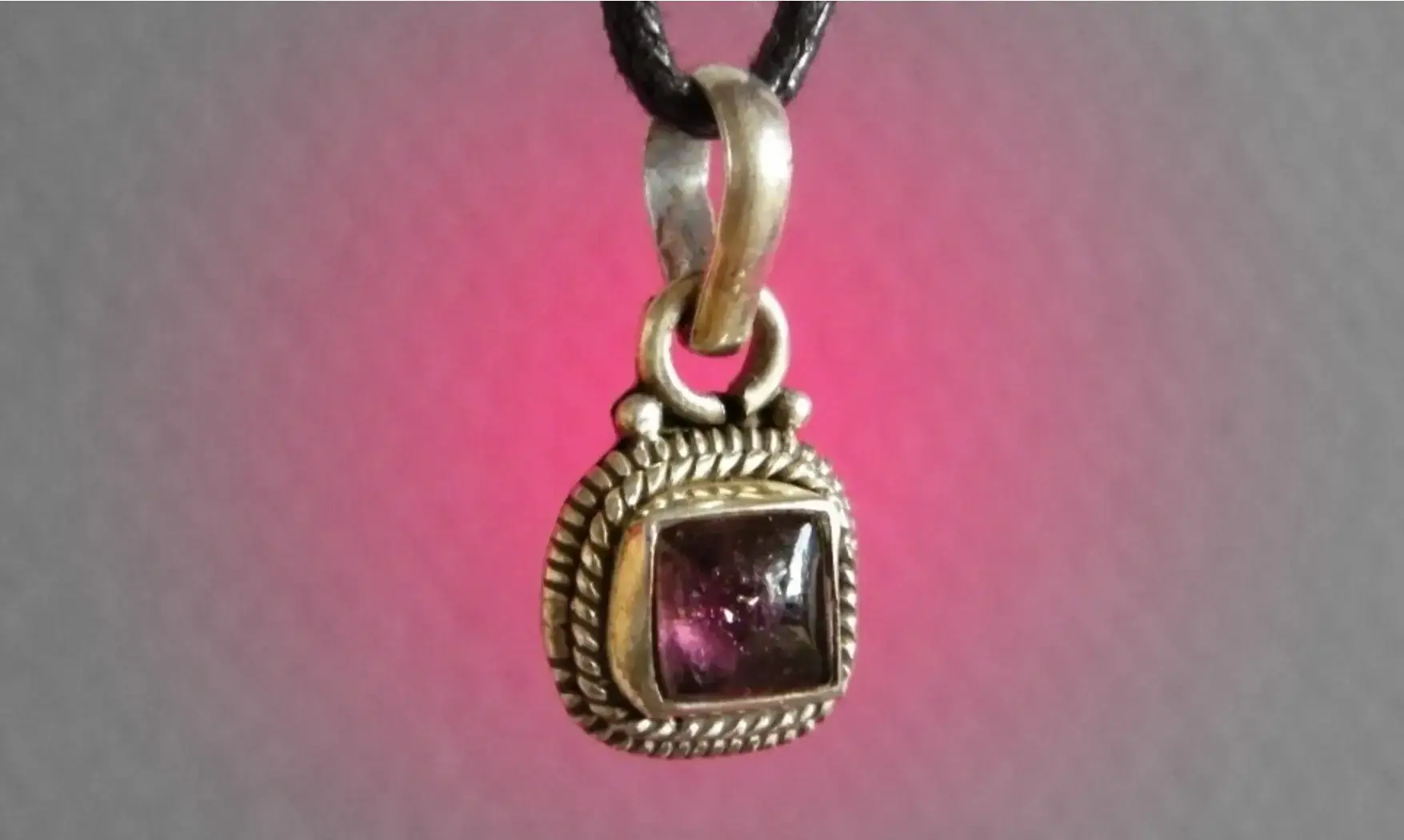 Améthyste pierre pendentif & Argent