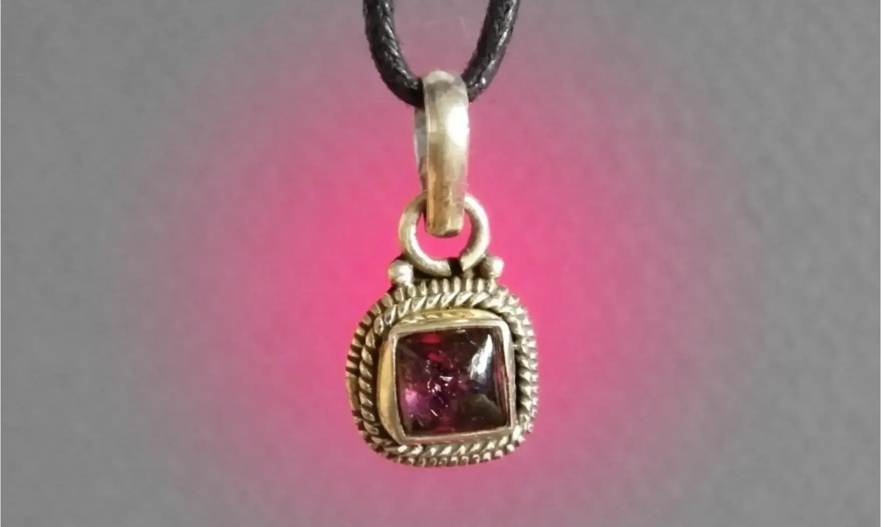 Amethyst & 925 Silver plated pendant