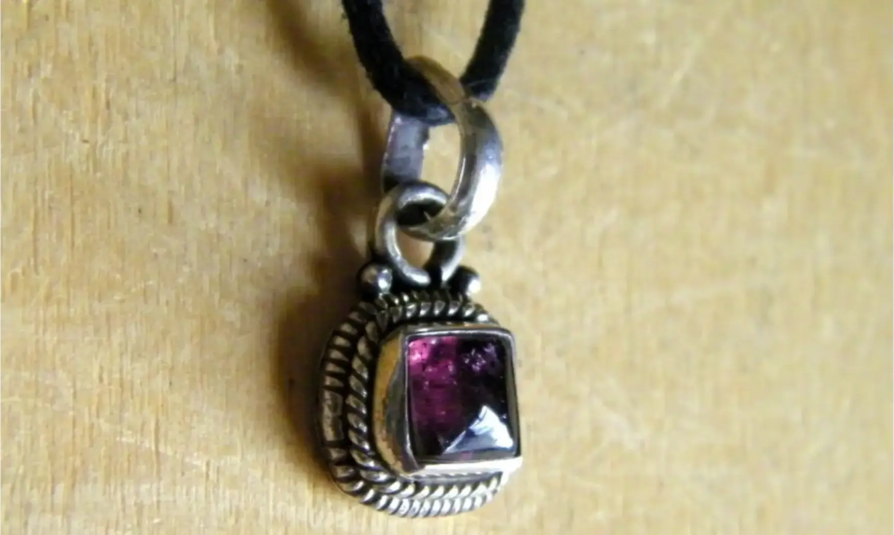 Amethyst & 925 Silver plated pendant
