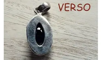 Garnet & 925 Silver plated pendant