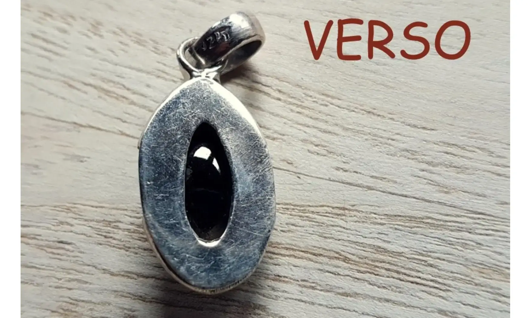 Garnet & 925 Silver plated pendant