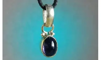 Iolite pierre pendentif & Argent
