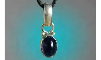 Iolite pierre pendentif & Argent