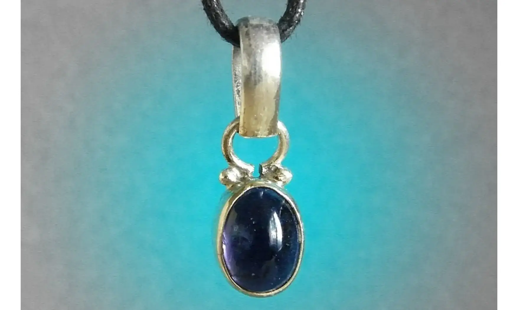 Iolite pierre pendentif & Argent