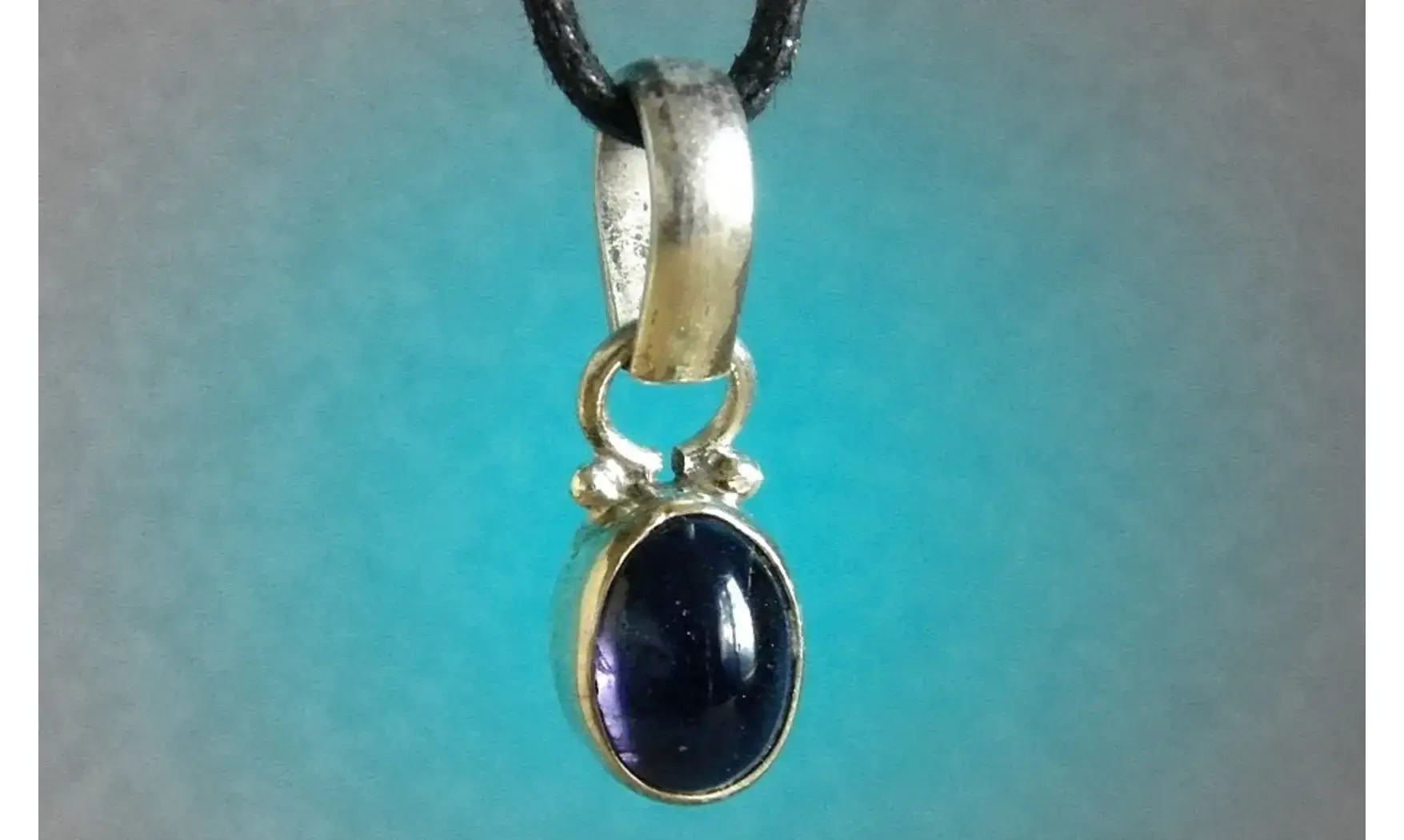 Iolite pierre pendentif & Argent