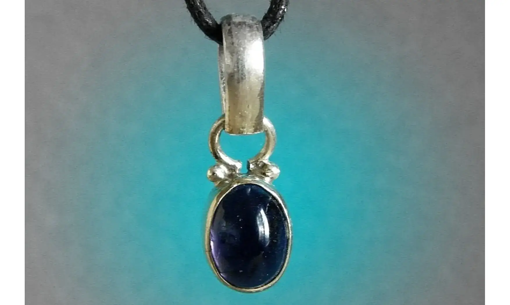 Iolite pierre pendentif & Argent
