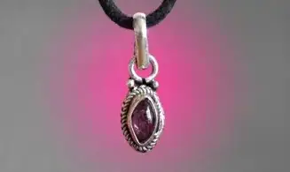 Amethyst & 925 Silver plated pendant