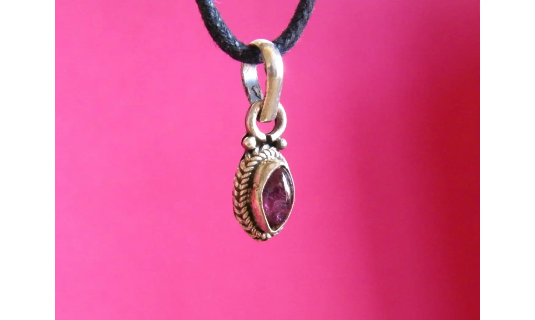 Améthyste pierre pendentif & Argent