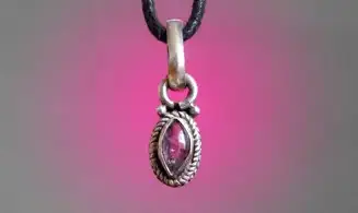 Amethyst & 925 Silver plated pendant