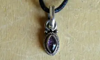 Améthyste pierre pendentif & Argent