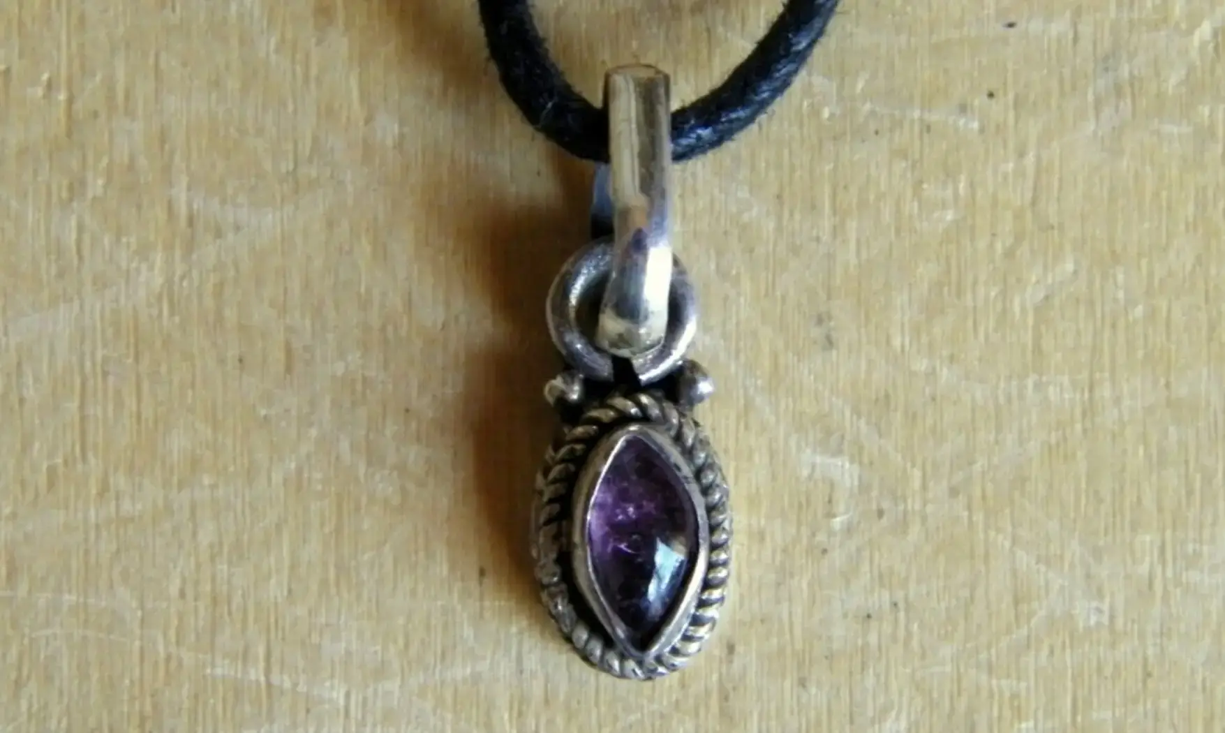 Amethyst & 925 Silver plated pendant