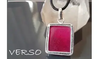 Rubis Indien pierre pendentif & Argent