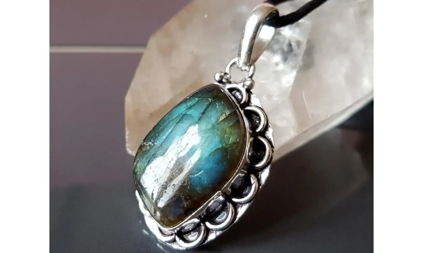 Labradorite 1 pendentif & Argent