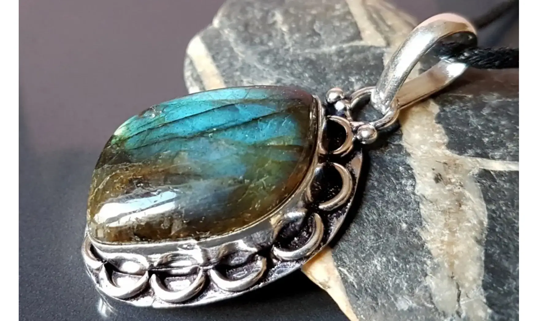 Labradorite 1 pendentif & Argent
