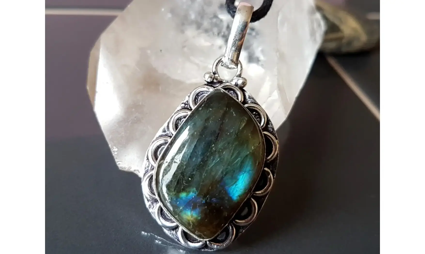 Labradorite 1 pendentif & Argent