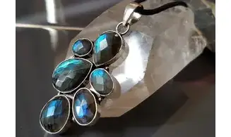 Labradorite 9 pendentif & Argent