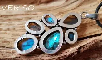 Labradorite 9 pendentif & Argent