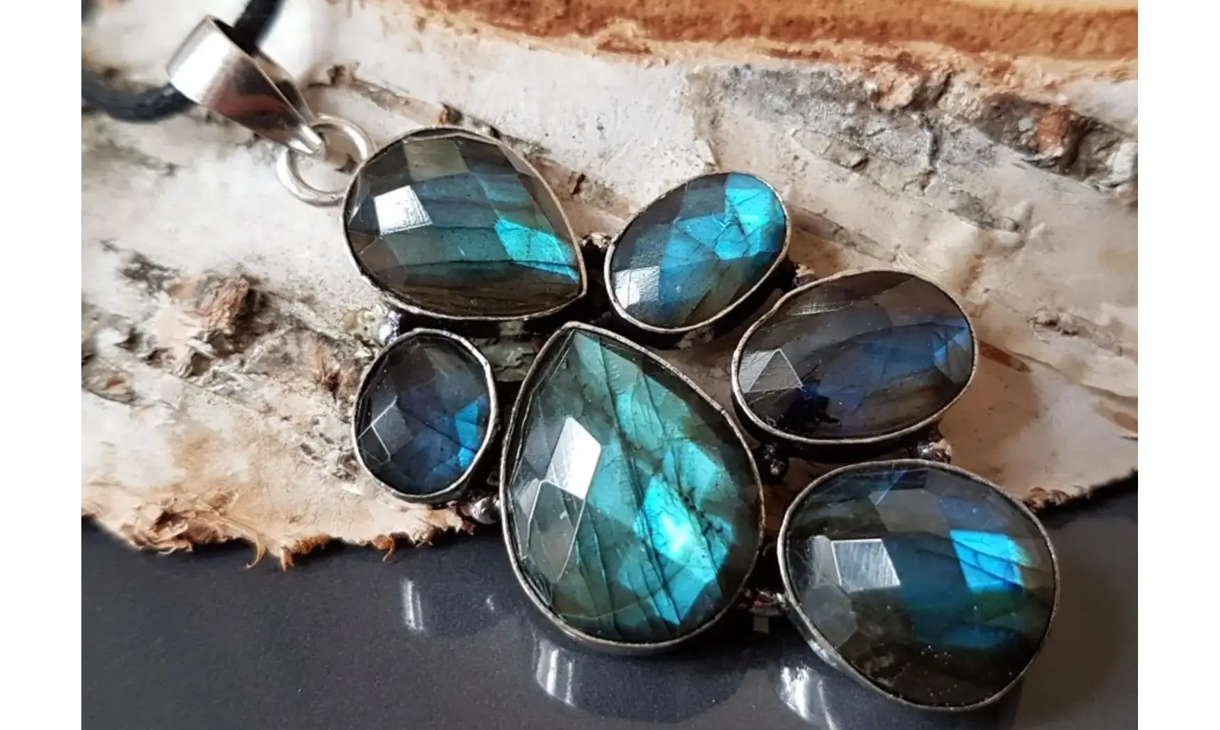 Labradorite 9 pendentif & Argent