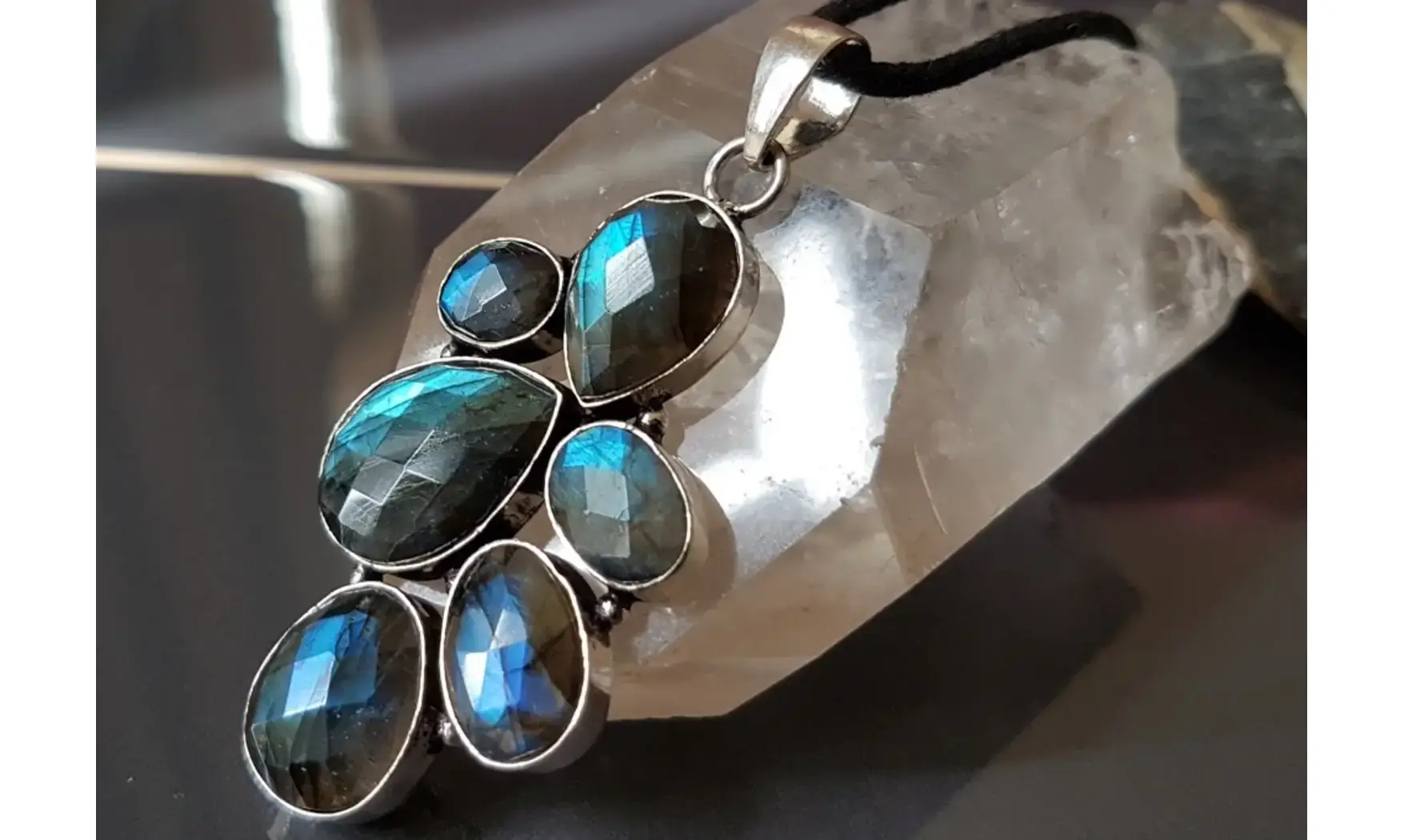 Labradorite 9 pendentif & Argent