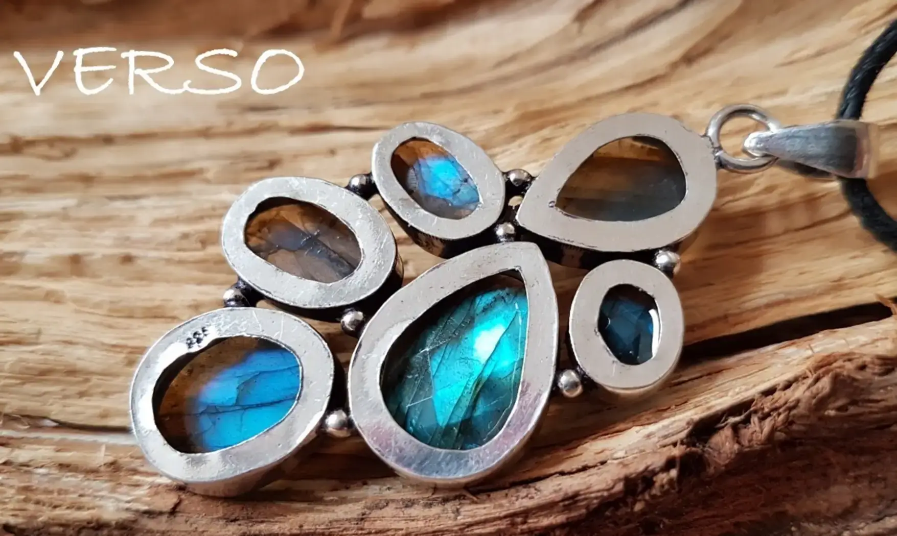 Labradorite 9 pendentif & Argent