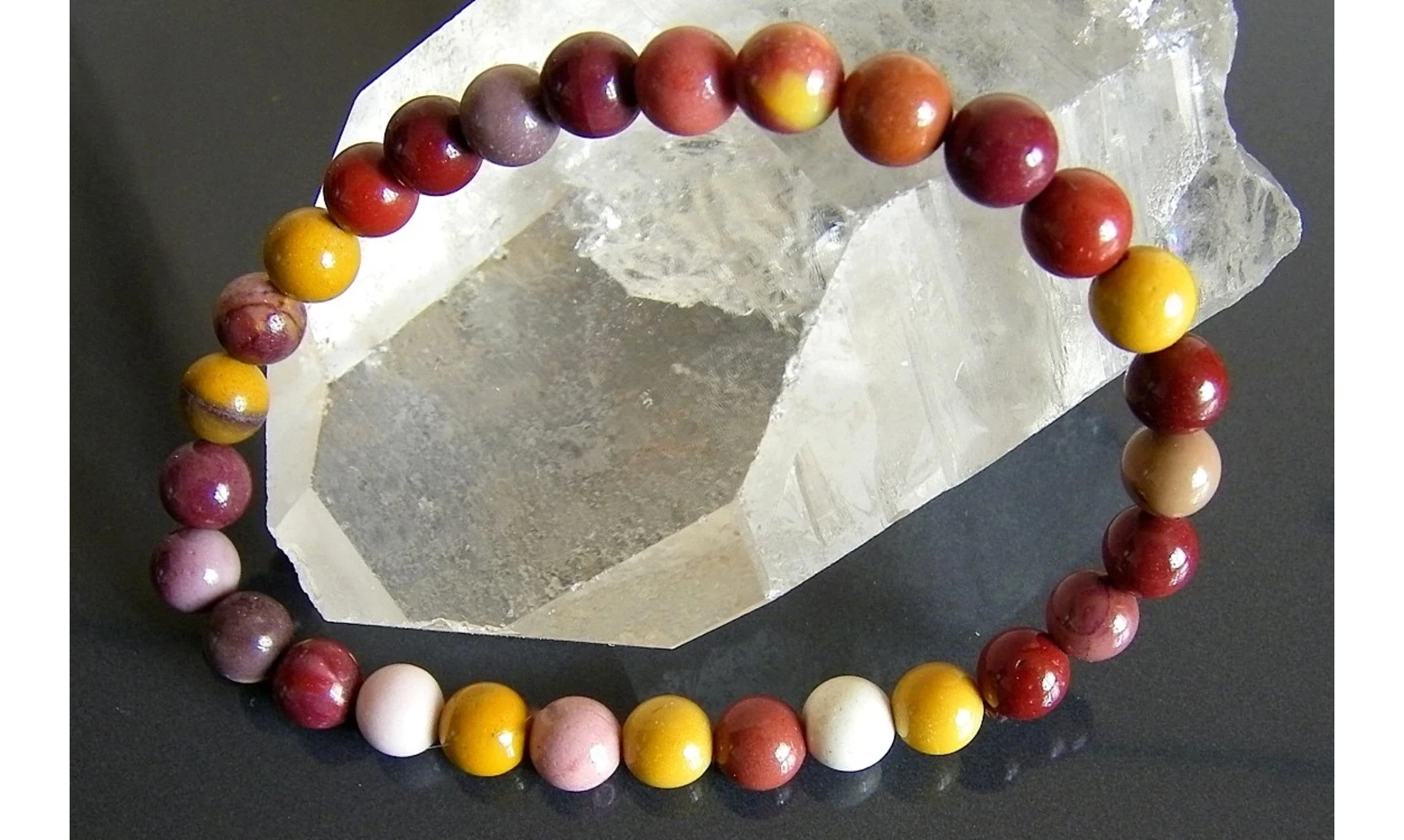 Jaspe Mokaite pierres Boules bracelet