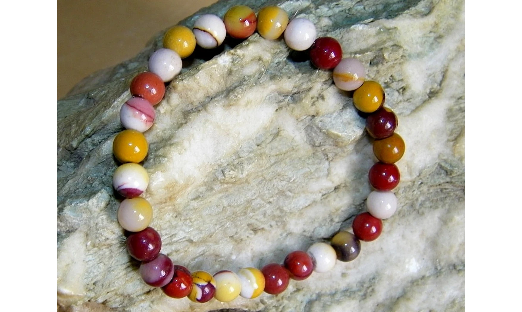 Jaspe Mokaite pierres Boules bracelet
