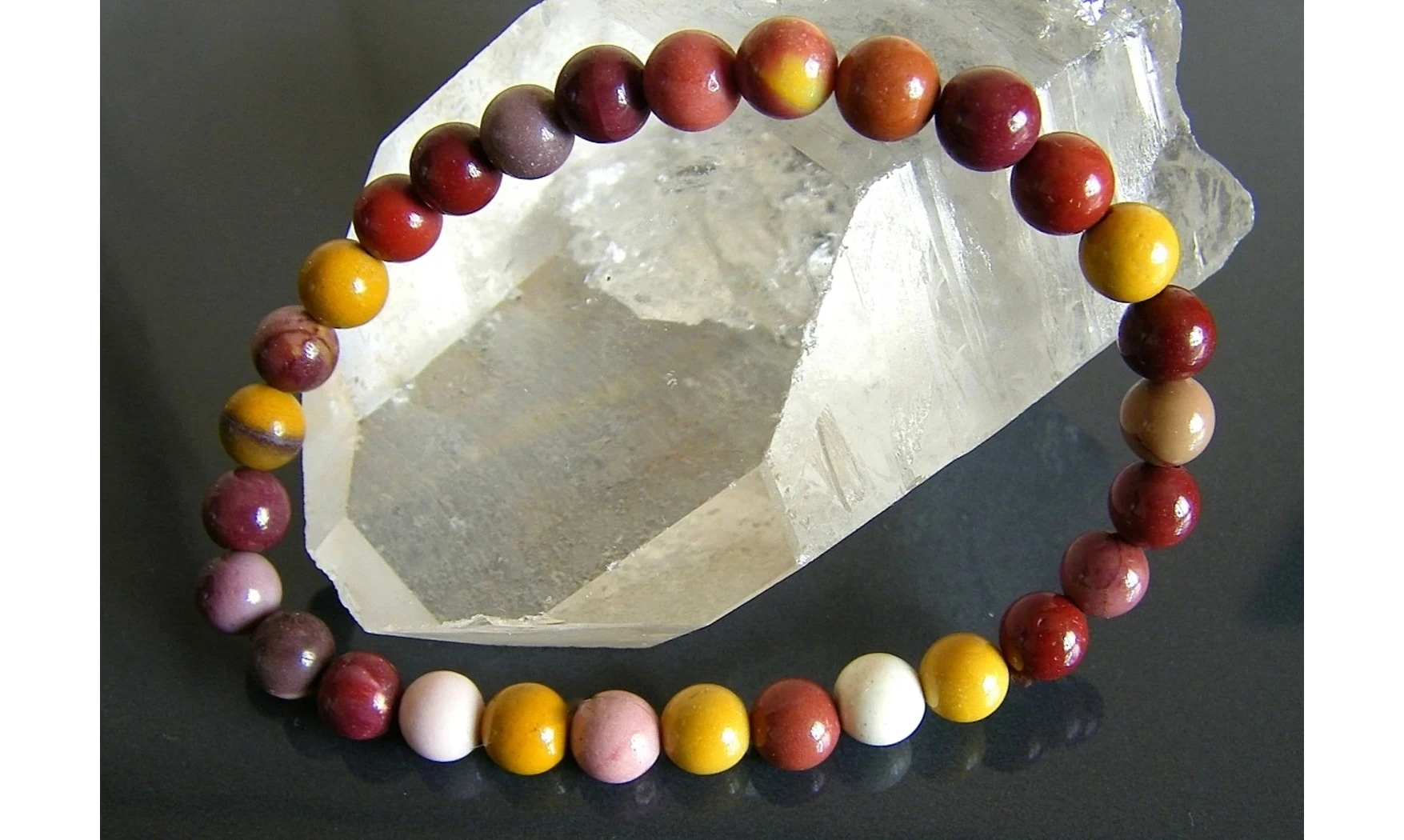 Jaspe Mokaite pierres Boules bracelet