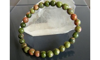 Unakite pierres Boules bracelet