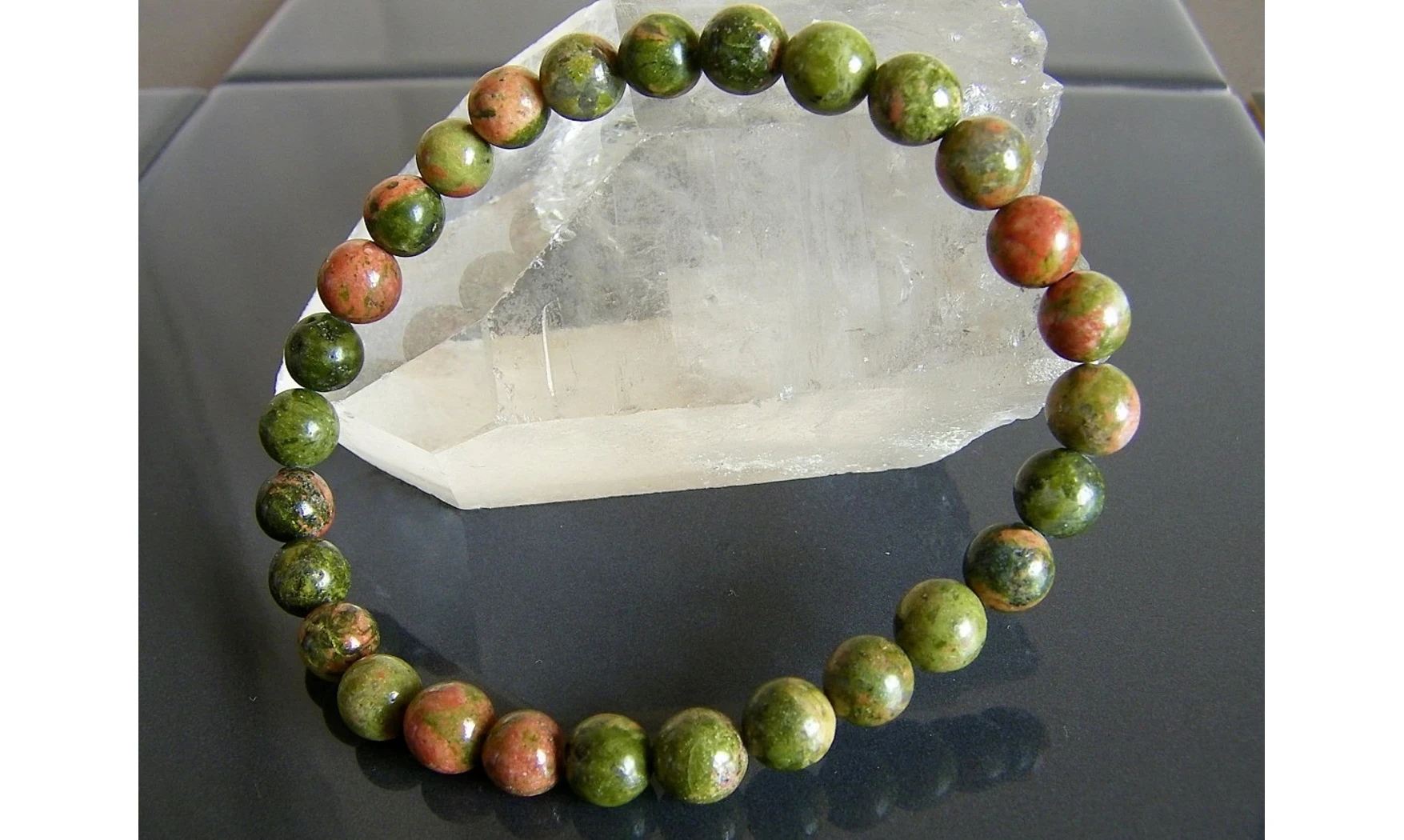 Unakite pierres Boules bracelet