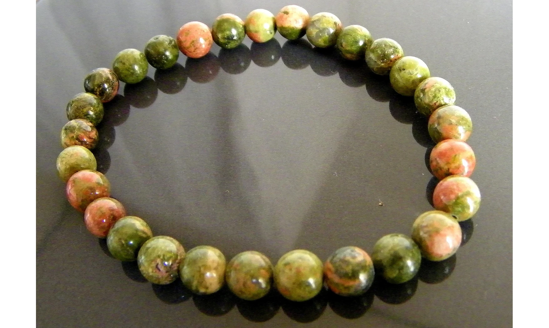 Unakite pierres Boules bracelet