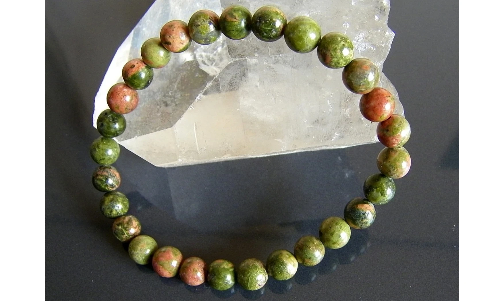 Unakite pierres Boules bracelet