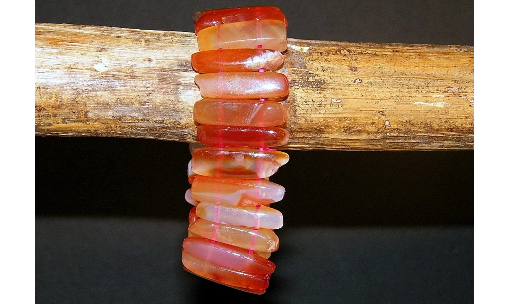 Cornaline Bracelet Pierres Baguettes