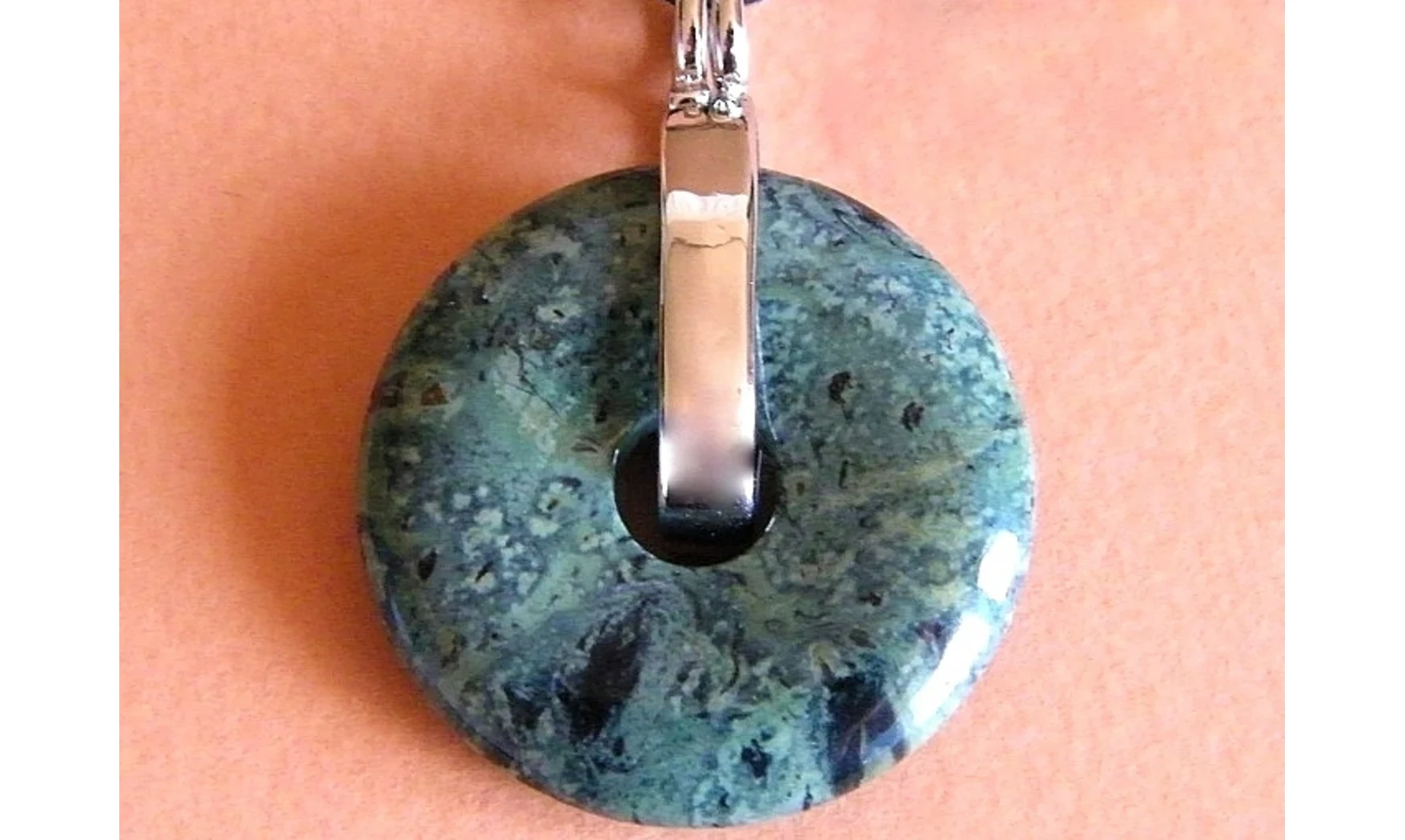 Jaspe kambaba Donuts pierre pendentif