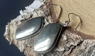 Pyrite 925 Silver plated Earrings