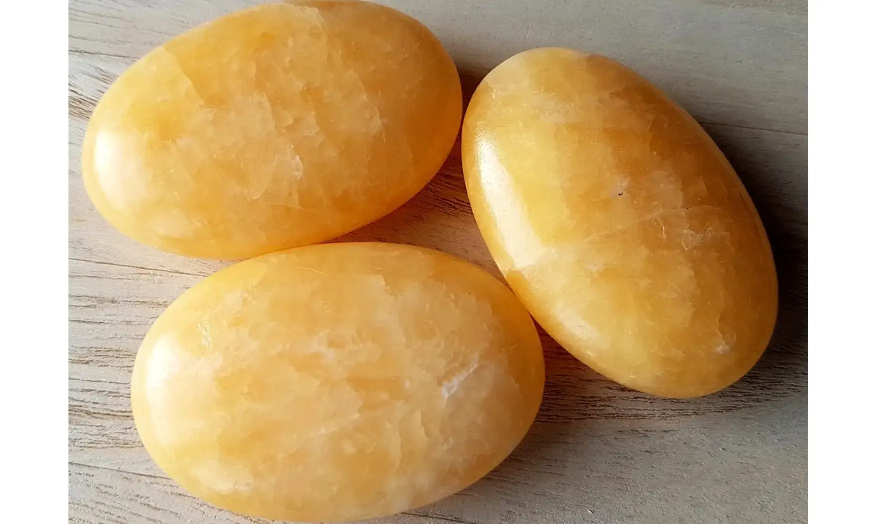 Orange Calcite large tumbled stone