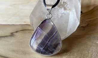 Rainbow Fluorite & 925 Silver plated
