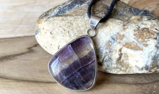 Rainbow Fluorite & 925 Silver plated