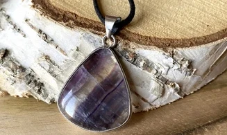 Fluorine multicolore pendentif & Argent