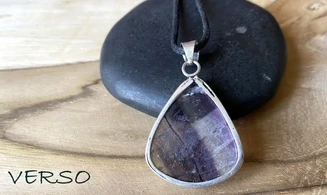 Fluorine multicolore pendentif & Argent
