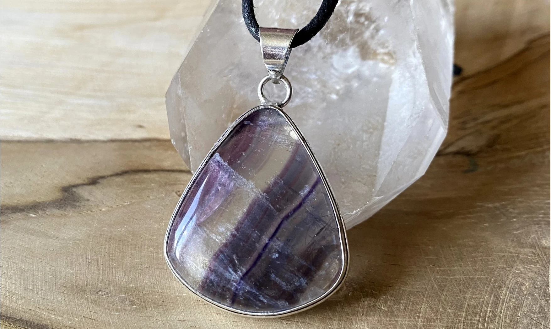 Fluorine multicolore pendentif & Argent