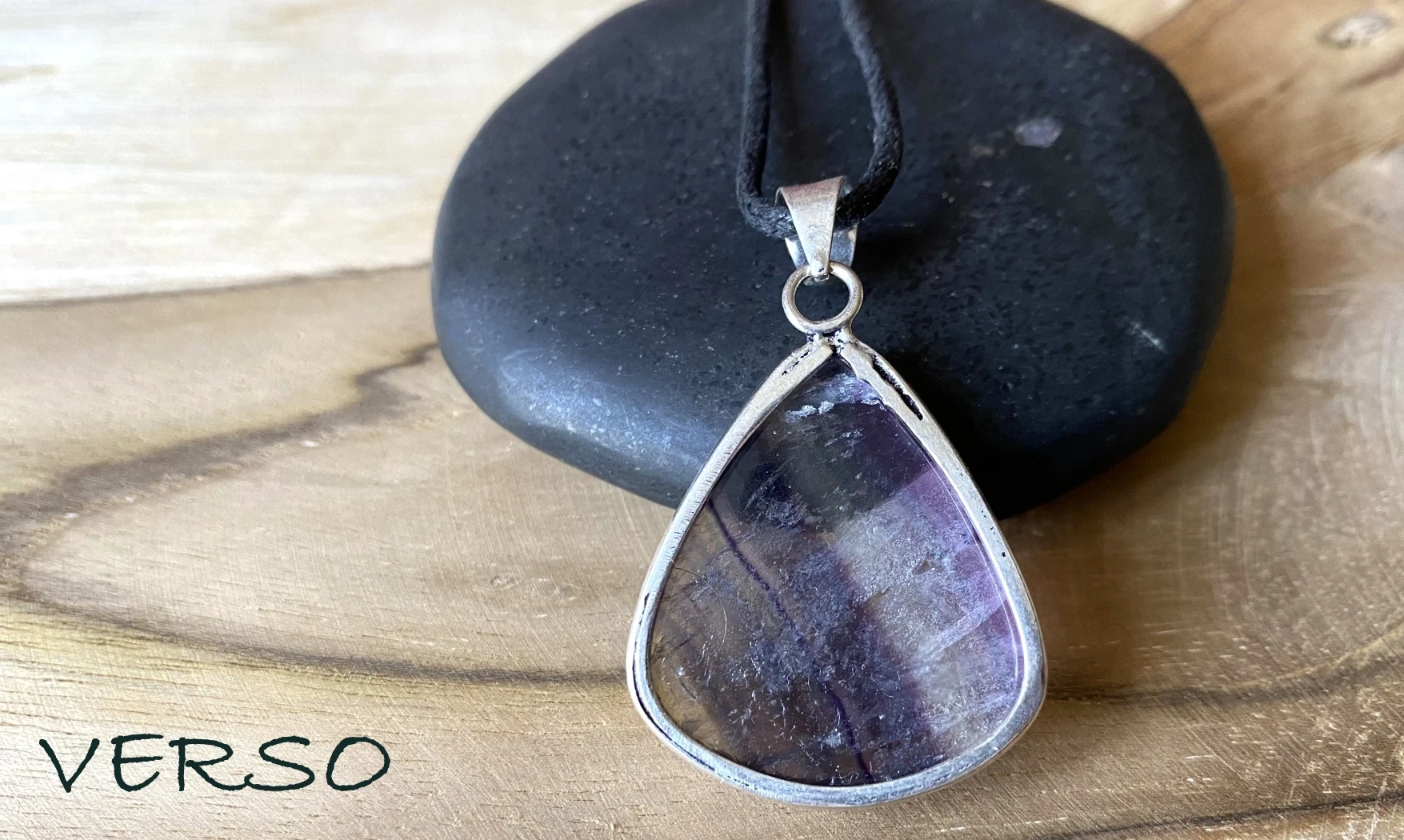 Fluorine multicolore pendentif & Argent