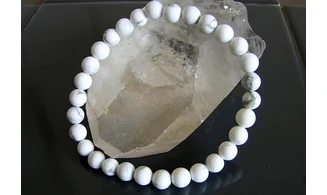 Howlite blanche pierres Boules bracelet