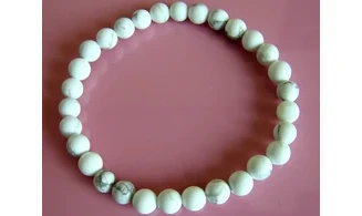 Howlite blanche pierres Boules bracelet