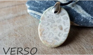 Corail fossile Galet pierre pendentif